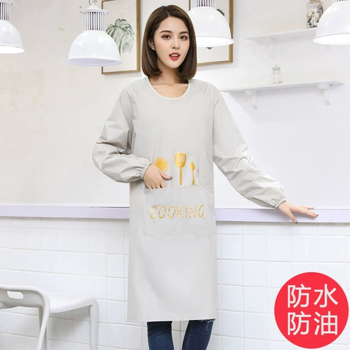 晶意 Модный водонепроницаемый фартук, рабочий лонгслив, нагрудник