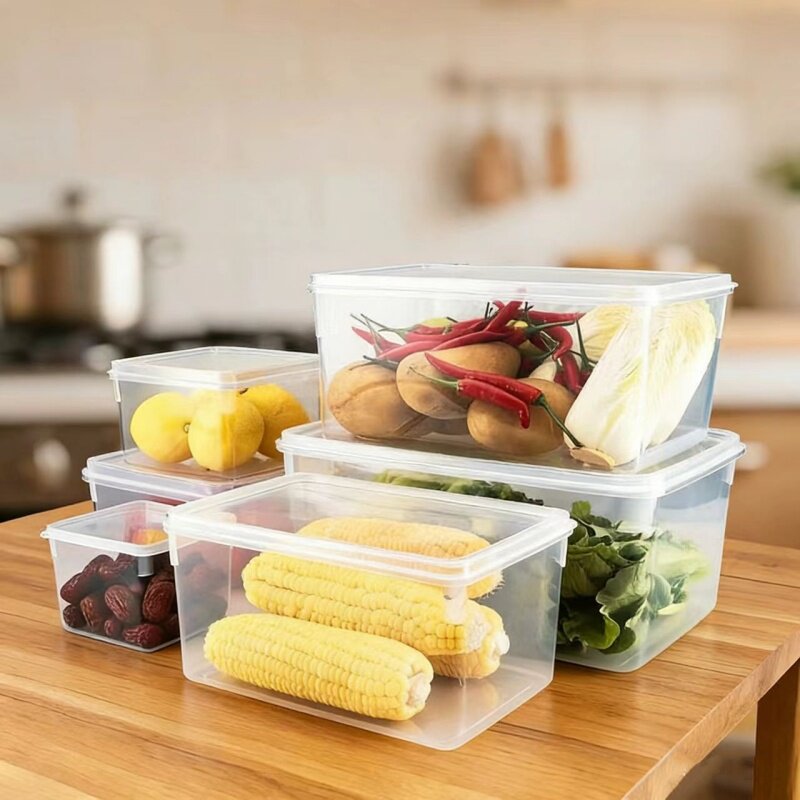 透明保鲜盒食品级3.3l带盖密封