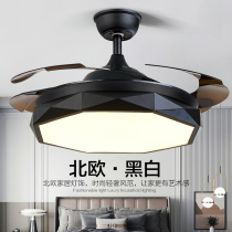  Aohong Tmall elf Nordic ceiling fan light Dining room simple living room fan chandelier Bedroom household invisible fan light