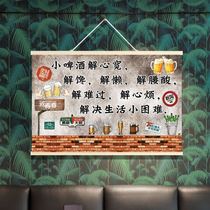 Barbecue Shop Decorations Pendant Stairway Wall Hotel Free Punching Day Style Catering Shop Noodle House Hanging Paintings