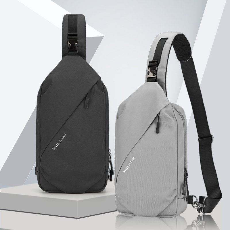 Chest Bag Men's Slanted Satchel Casual Men's Bag Lean Cross Small Scapegoat Single Shoulder Bag Multifunction Sports Bag Bag