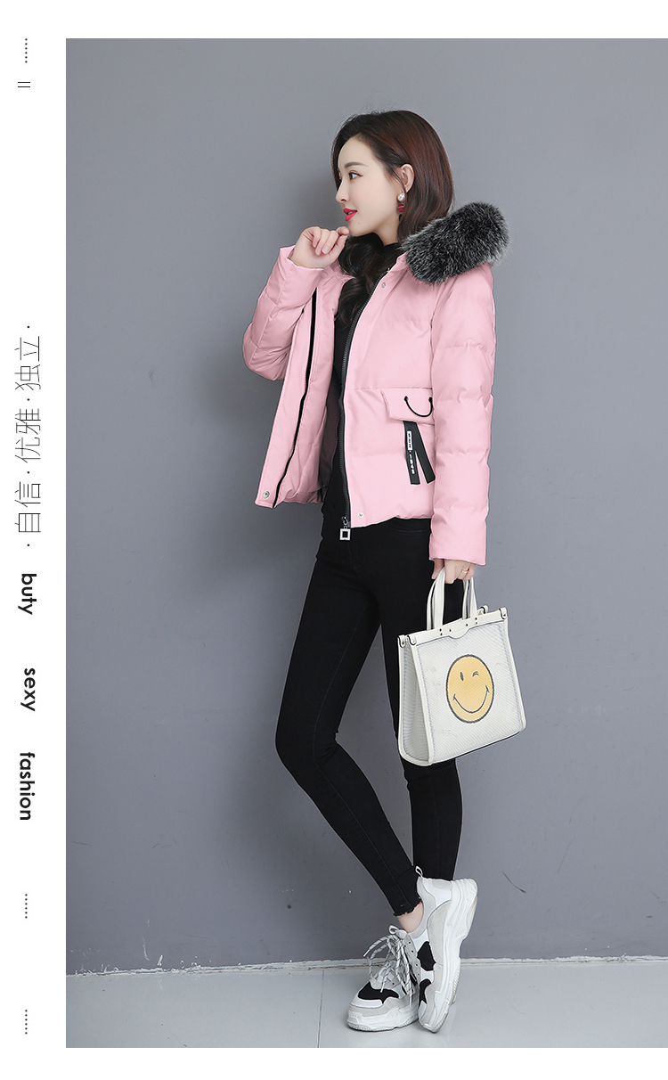 VK旗艦店 韓國風棉服女短款簡約時尚棉衣長袖單品外套