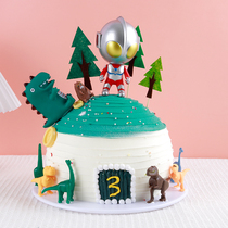 Spherical ins net red hemisphere simulation 2021 new simulation 1-year-old baby dinosaur cake birthday plastic sample