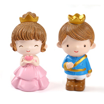 Bake cake decoration Prince princess fairy tale cartoon cute doll decoration resin party dessert dress