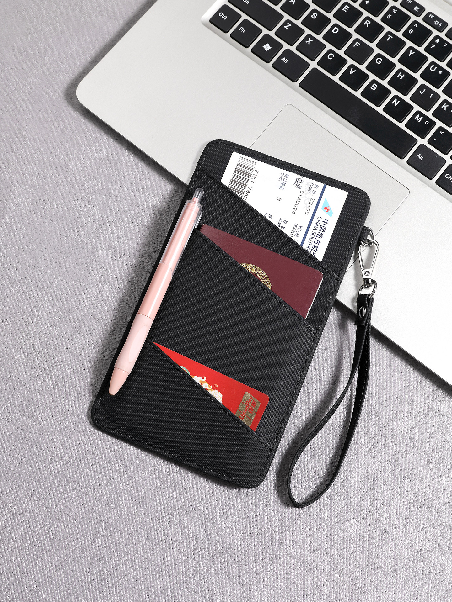 Passport Bag, Multi-Functional Ticket and Change Storage, Portable, Lightweight, Carry-On Passport and Ticket Holder for Overseas Travel