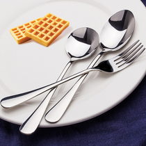 Stainless steel tableware fork spoon set for household office workers to eat portable three-piece ice cream spoon