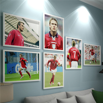 Beckham poster Owen England team hanging painting Gerard Rooney photo photo wall Lampard wall hanging wall