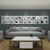 European-style photo wall frame Wall living room bedroom creative combination large Wall solid wood hanging wall photo wall