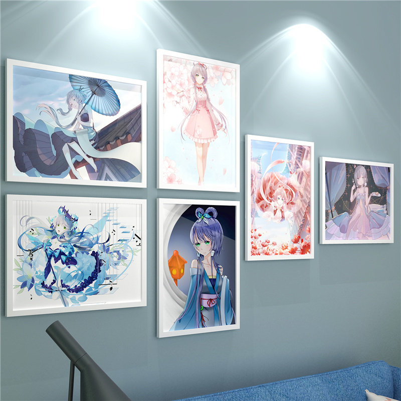 Secondary animation Lottian hanging painting poster Le Zhengyan wall sticker bedroom dormitory mural decoration painting