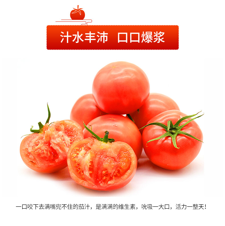 绿行者 桃太郎大粉番茄 4斤12枚 礼品级 图4