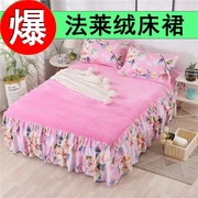 Châu Âu ấm áp sang trọng váy đơn mảnh flannel dày bao gồm san hô lông cừu giường bao gồm giường bìa bìa màu tím