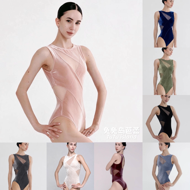 New on October 28Th! Rabbit Island Dancelab Imported Ballet Leotard Geometric Serena Velvet Mesh Sleeveless New on October 28Th! Rabbit Island Dancelab Imported Ballet Leotard Geometric Serena Velvet Mesh Sleeveless