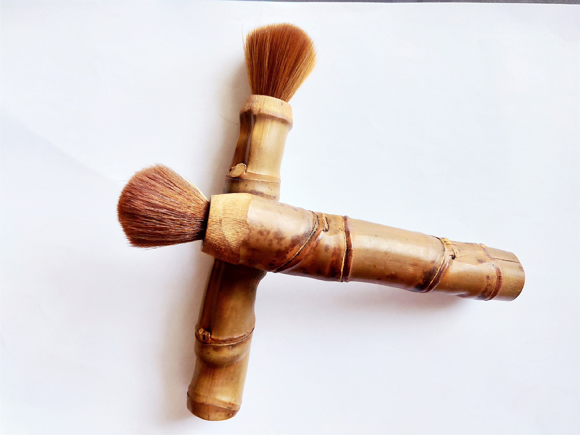 De-ash brush Soft brush Carbonized bamboo handle Guqin special brush