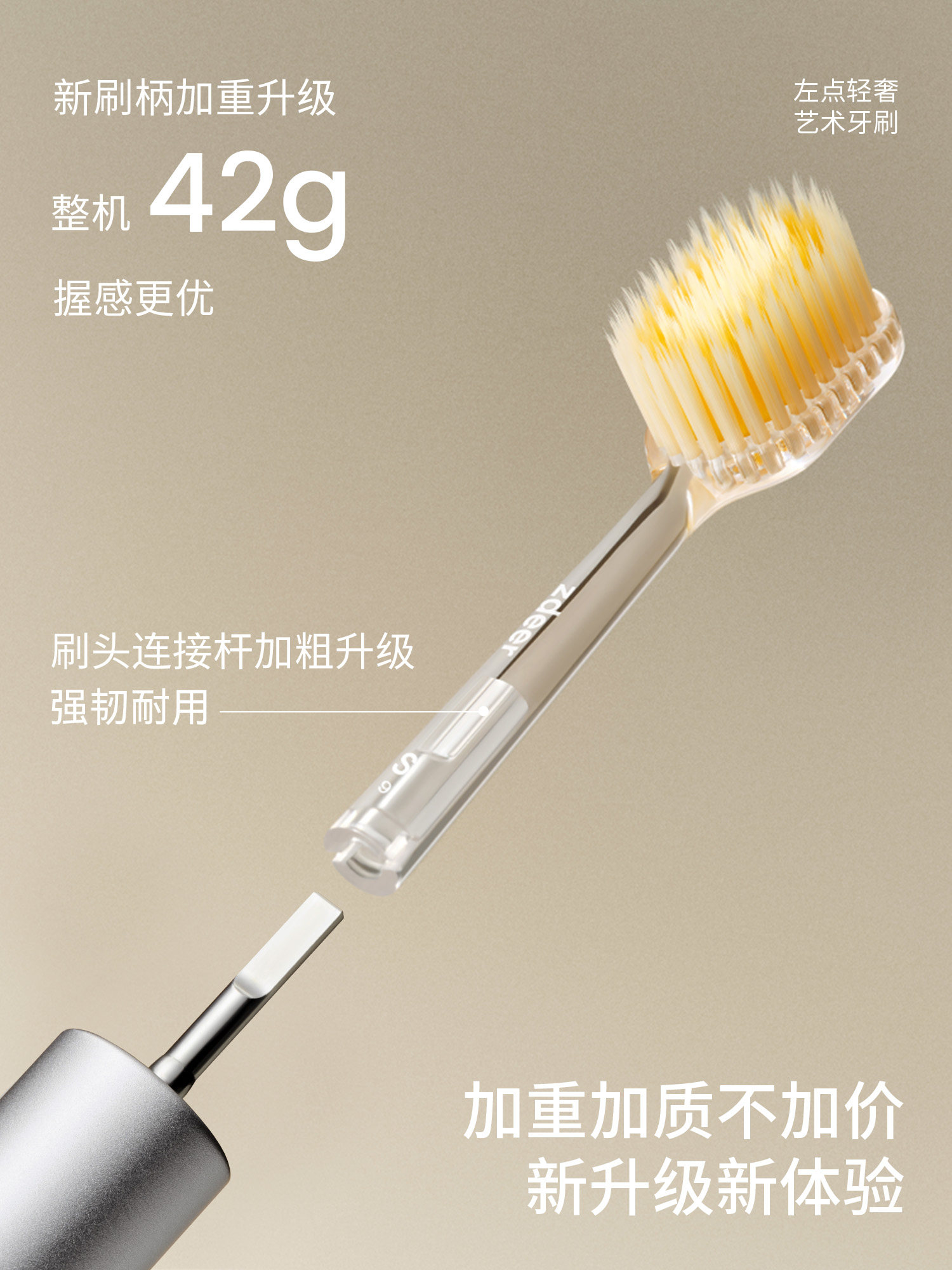 Zdeer Soft Bristle Toothbrush for Adults, Wedding Gift Set, Interdental Brush, Tongue Scraper, Large Head, Metal Wide Head, Genuine Official Product