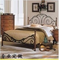 European and American retro wrought iron home wrought iron double bed single bed princess bed iron frame bed American country