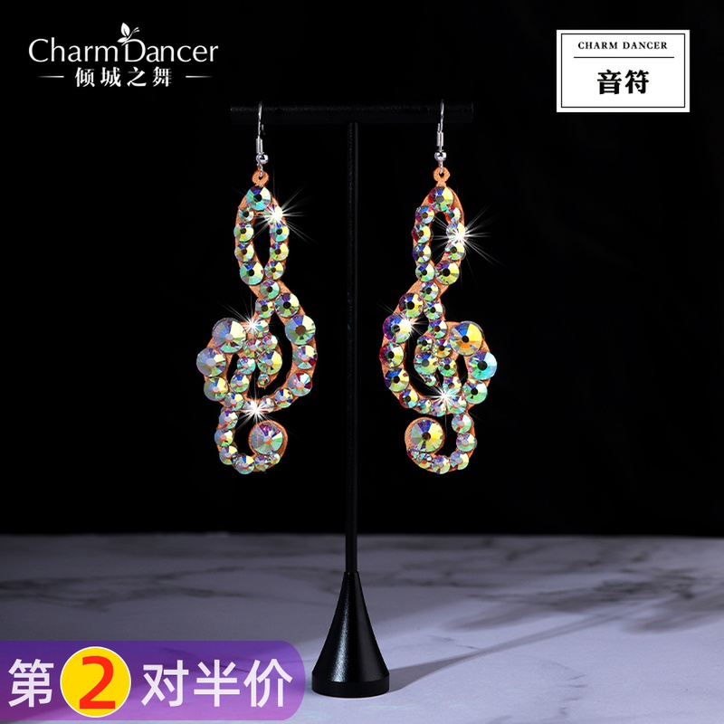 Allure Dance 2022 spring and summer new belly dance earrings all handmade hot drill hypoallergenic earrings performance jewelry