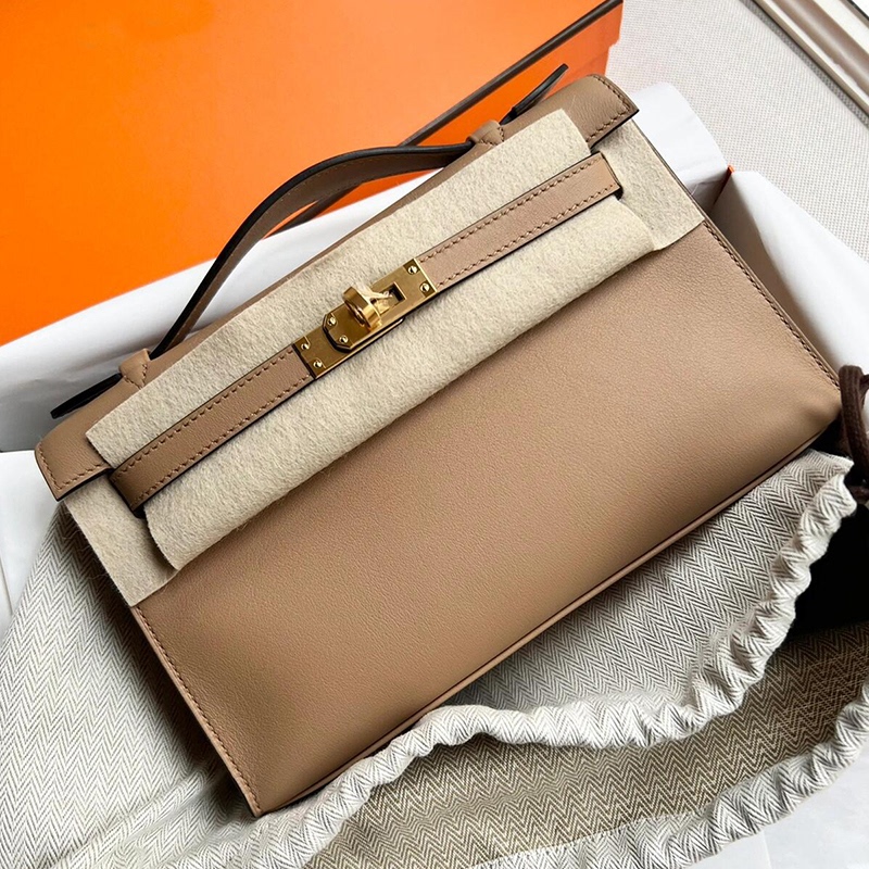 Purely Handmade Wax Thread Imported Swift Leather First-Generation Kelly Bag Plain Weave Mini Second-Generation Kelly Bag Versatile Evening Bag
