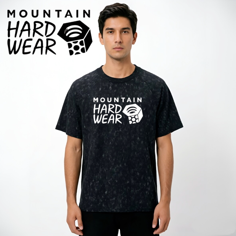 Mountain Hardwear Men's and Women's New Trendy Floral Short-Sleeve T-Shirt Cotton Round Neck Breathable Sports Wear