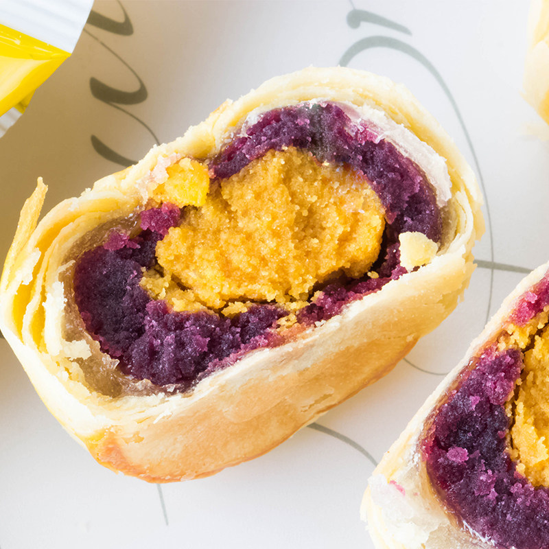 稻禾麦田 雪媚娘咸蛋黄酥 网红麻薯零食营养早餐宵夜充饥小吃糕点