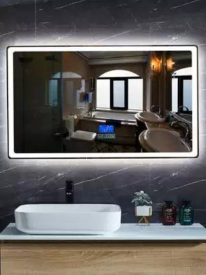 Smart mirror led bathroom mirror with lamp wall hanging bathroom mirror cosmetic room cosmetic mirror Bluetooth anti-fog toilet mirror