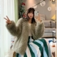 Fu Zhien ruy băng lụa xanh nhập khẩu từ Phần Lan lông cáo lông cừu thời trang trẻ đầy đủ lông cáo lông cáo - Faux Fur