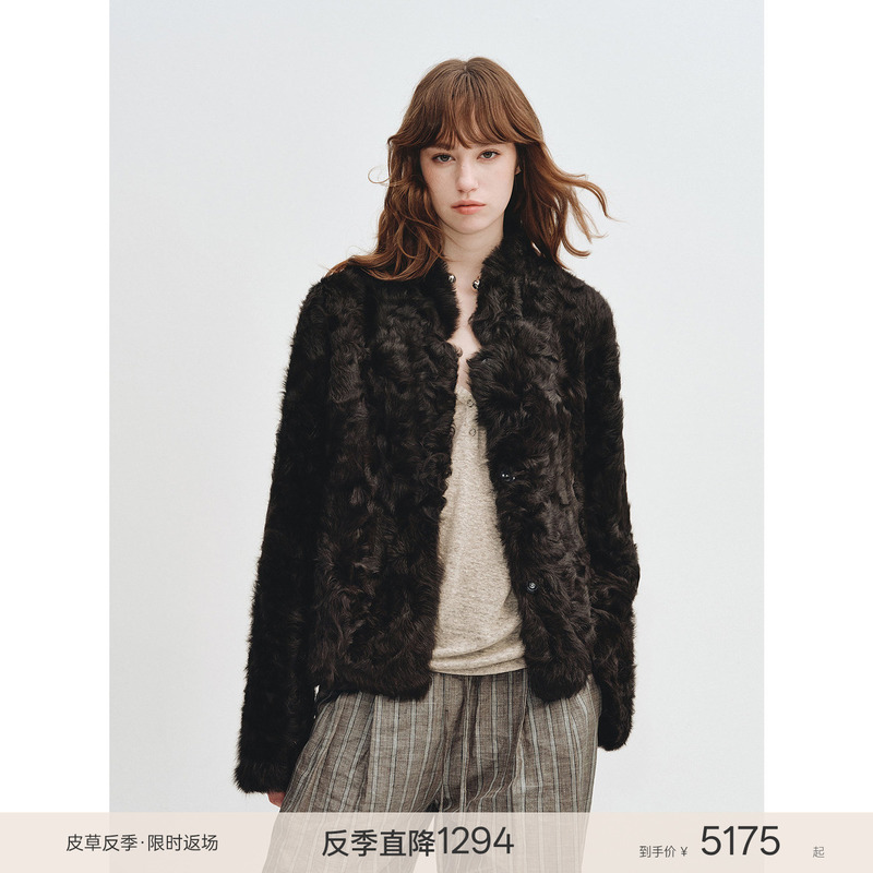 Fu Zhi En's Luxurious Rare Small Lake Sheep Fur One-Piece Natural Curly Fur 0-Pressure Fur Coat | Lazy and Fluffy Feel