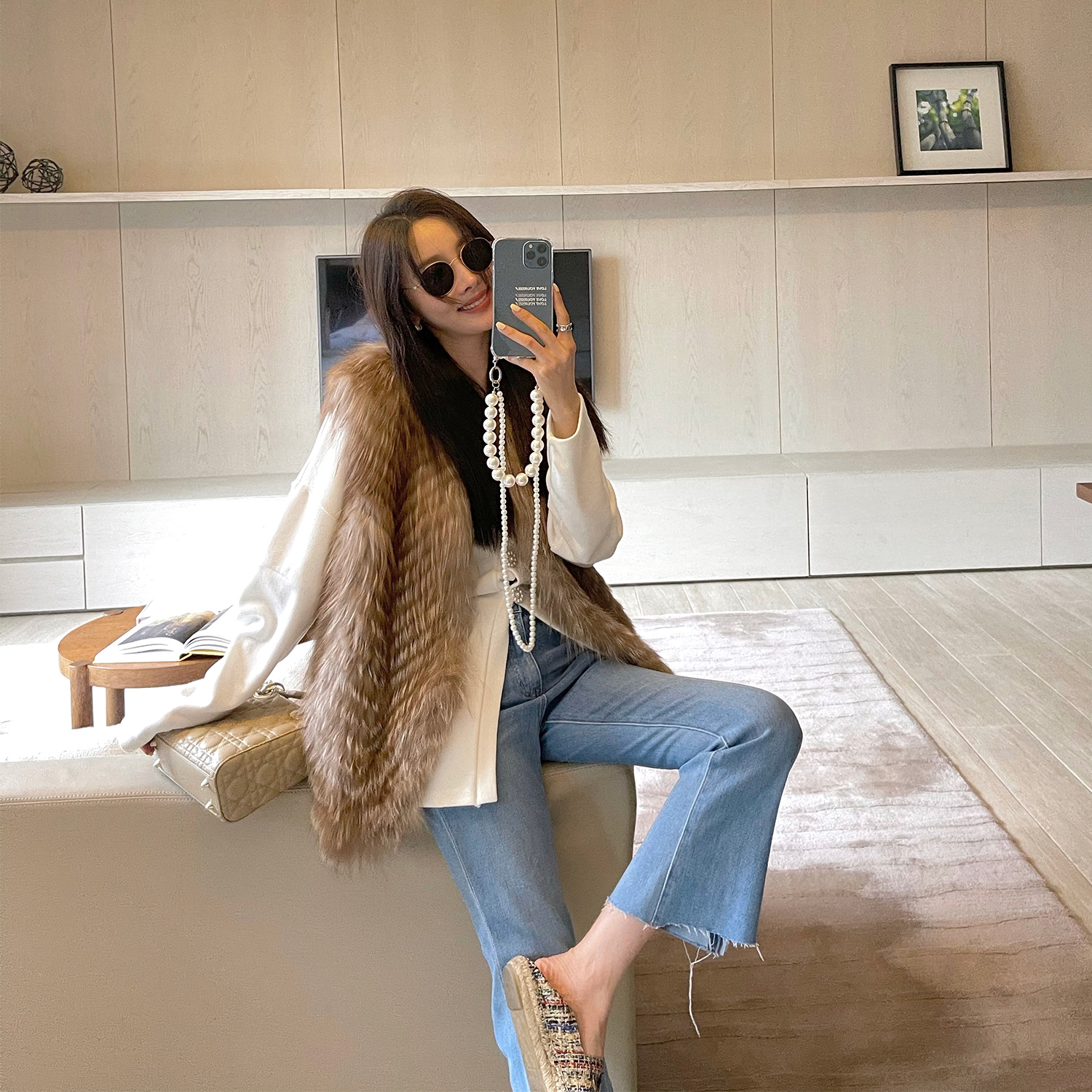 Pay Wise Eng Romantic Antique Saga Imported Fox Fur Straw Vest 2021 New Youthful jacket