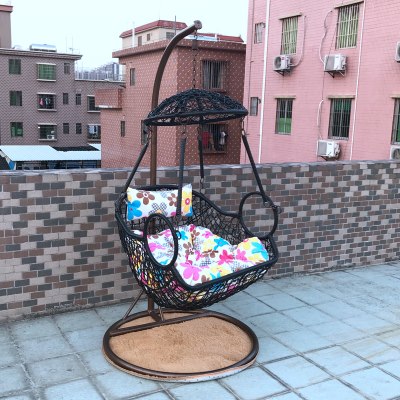 Ghế xích đu treo giỏ mây ghế trong nhà đôi treo ghế đơn chim yến ban công ghế xích đu võng đồ nội thất giả phòng chờ ghế - Bàn ghế ngoài trời / sân ghế nhựa giả mây ngoài trời