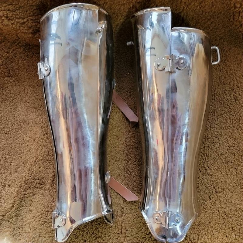 [Gothic Series] European Medieval Knight Plate Armor Calf Armor Fully Wrapped Metal Shin Armor Free Shipping