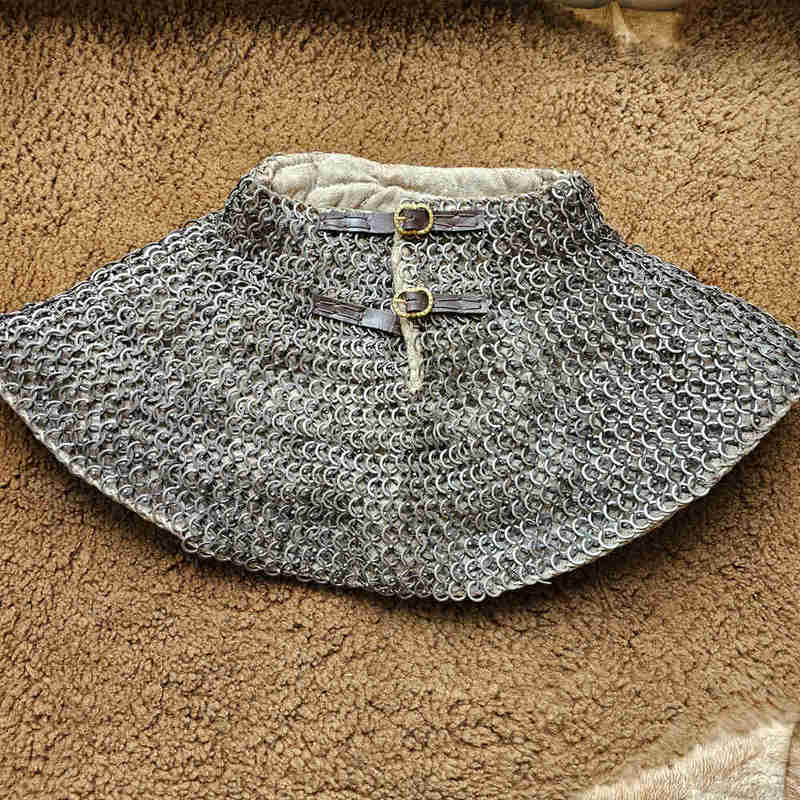【Western European Series】Medieval Chainmail Collar Wearable Riveted Chainmail Neck Guard with Canvas Lining and Throat Protection Free Shipping 【Western European Series】Medieval Chainmail Collar Wearable Riveted Chainmail Neck Guard with Canvas Lining and Throat Protection Free Shipping