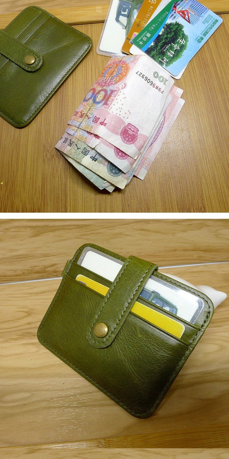Thẻ gói chủ thẻ bằng lái xe bằng lái xe bằng da ví da siêu mỏng nhỏ gọn bằng da bò V031 ví local brand