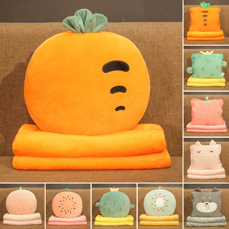 Office pillow-cushion dual car cushion cushion, three-in-one lunch rest pillow-head nap blanket