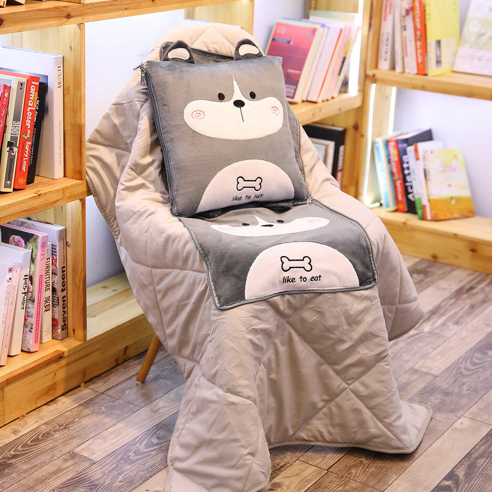 Cute pillow quilt dual-use sleeping nap artifact small quilt pillow car folding office pillow cushion