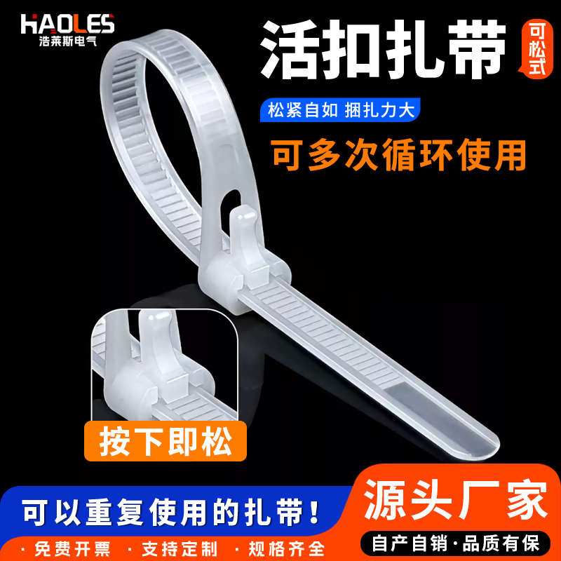 Colorful Retractable Nylon Cable Ties, Detachable, Adjustable, Black and White, Reusable Plastic Buckle Fixed Cable Ties Colorful Retractable Nylon Cable Ties, Detachable, Adjustable, Black and White, Reusable Plastic Buckle Fixed Cable Ties