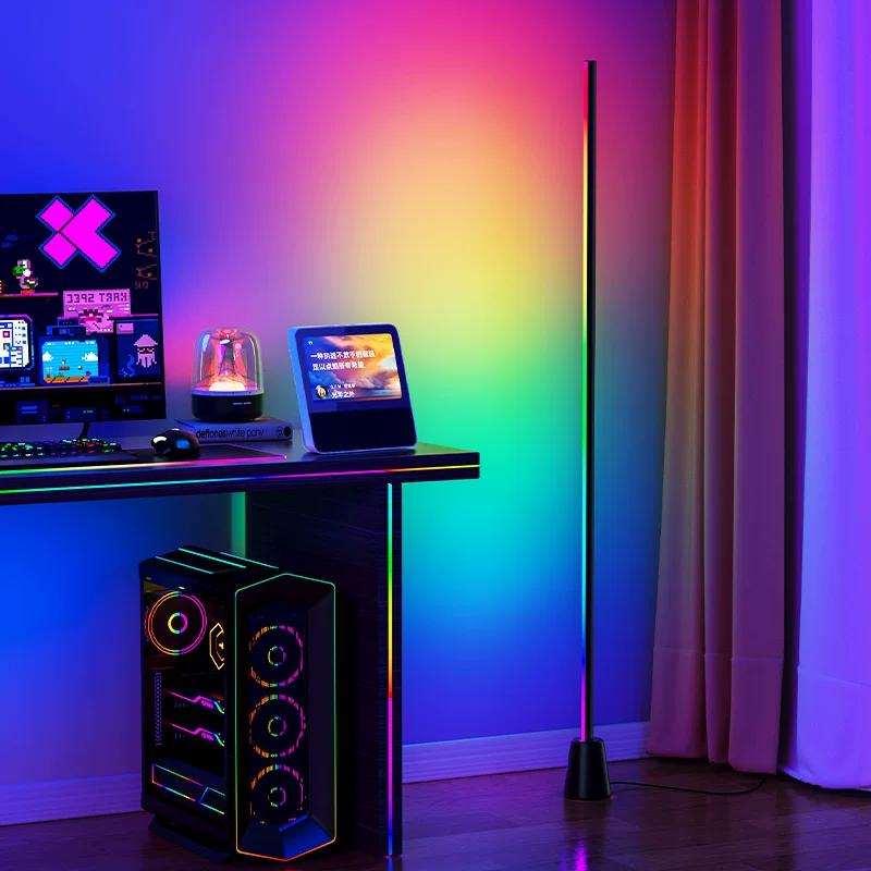 Интеллектуальная потолочно-напольная светильник-устойчивый лампа RGB выбирающая световая - комнатная атмосфера э-спорт комната спальня голосовое управление аудио музыка ритм ритм лампа
