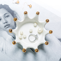 Crown scented lavender wax candleholder wedding jewels Jewelry Rack Ear Nail ring Necklace Containing Box Creative Pendulum