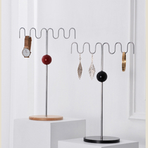 Light luxury medieval entrance hall hanging jewelry key storage rack desktop necklace earrings display rack dressing table storage rack