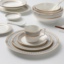 Light extravagant style Phnom Penh Ceramic West Dining Tray Cutlery Dish Buffet Dish Steak Dishes Home Hotel Banquet-like board room