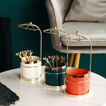 ins Phnom Penh small flowerpot fresh ceramic makeup brush eyebrow pen holder office desktop dessert fruit fork spoon storage pot