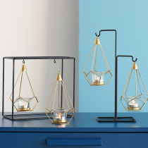 Modern minimalist geometric metal Candlestick home decoration fashion iron candlestick wine cabinet Candlestick ornaments Nordic romance