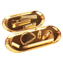 Incense Candle Pan Jewelry Key Tray Genguan Watch Ring Tweezers Makeup Brush Brow Pen Containing Box Tattooed Tray Embroidered Tray