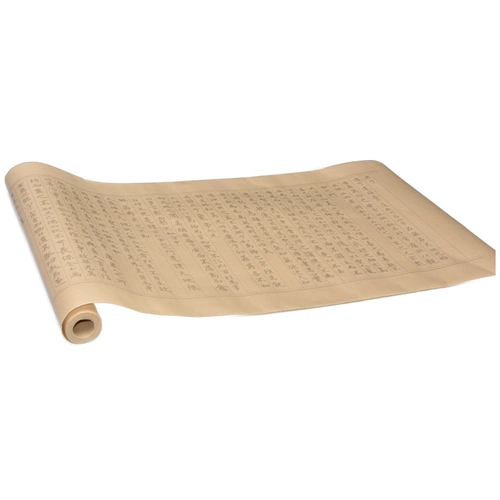 玉水湖 7 -метровой рулон xuan Paper Zhao Mengfu's Te Te Te Ching's Brush's Writing Book книга Священных Писаний Взрослый Маленький Кай Линг Выделенная каллиграфия каллиграфия Специальная статья Введение