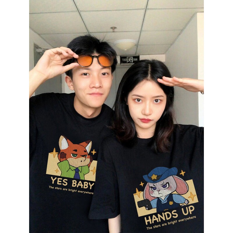 Mdcw Milan Style Internet Celebrity Couple Outfits Summer 2026 New Short-Sleeve Judy Nick T-Shirt Trendy High-End Feel Mdcw Milan Style Internet Celebrity Couple Outfits Summer 2026 New Short-Sleeve Judy Nick T-Shirt Trendy High-End Feel
