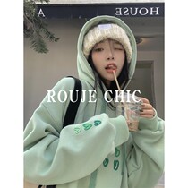 France Rouje Chic necropolis womens high level of love embroidery thickened with a little loot of the hood autumn and winter design