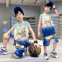 Childrens basketball uniform speed dry boy suit 2022 Summer vest Primary and middle school students thin mesh sports clothes jersey