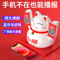 Ai Shumei Lucky Cat ornaments collection audio store dedicated Alipay WeChat QR code collection prompt audio voice broadcaster dual speakers receive payment Bluetooth speaker high volume artifact