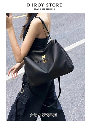 Льняная сумка, вместительная и большая сумка через плечо, из натуральной кожи, стиль