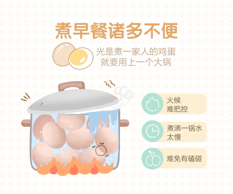 nồi nấu lẩu mini Cubs luộc trứng hấp nhà tự động tắt bữa sáng Artifact máy luộc trứng nhỏ 1 người hấp trứng đôi - Nồi trứng ca nấu mì