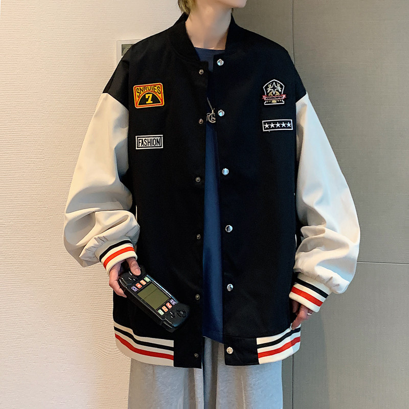underbroken baseball service loose jacket jacket plaid Mr. original shop soulcolision flags