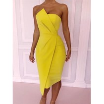 2018 Tapless Backless Hip Dress Irregular Dress Women gown платье